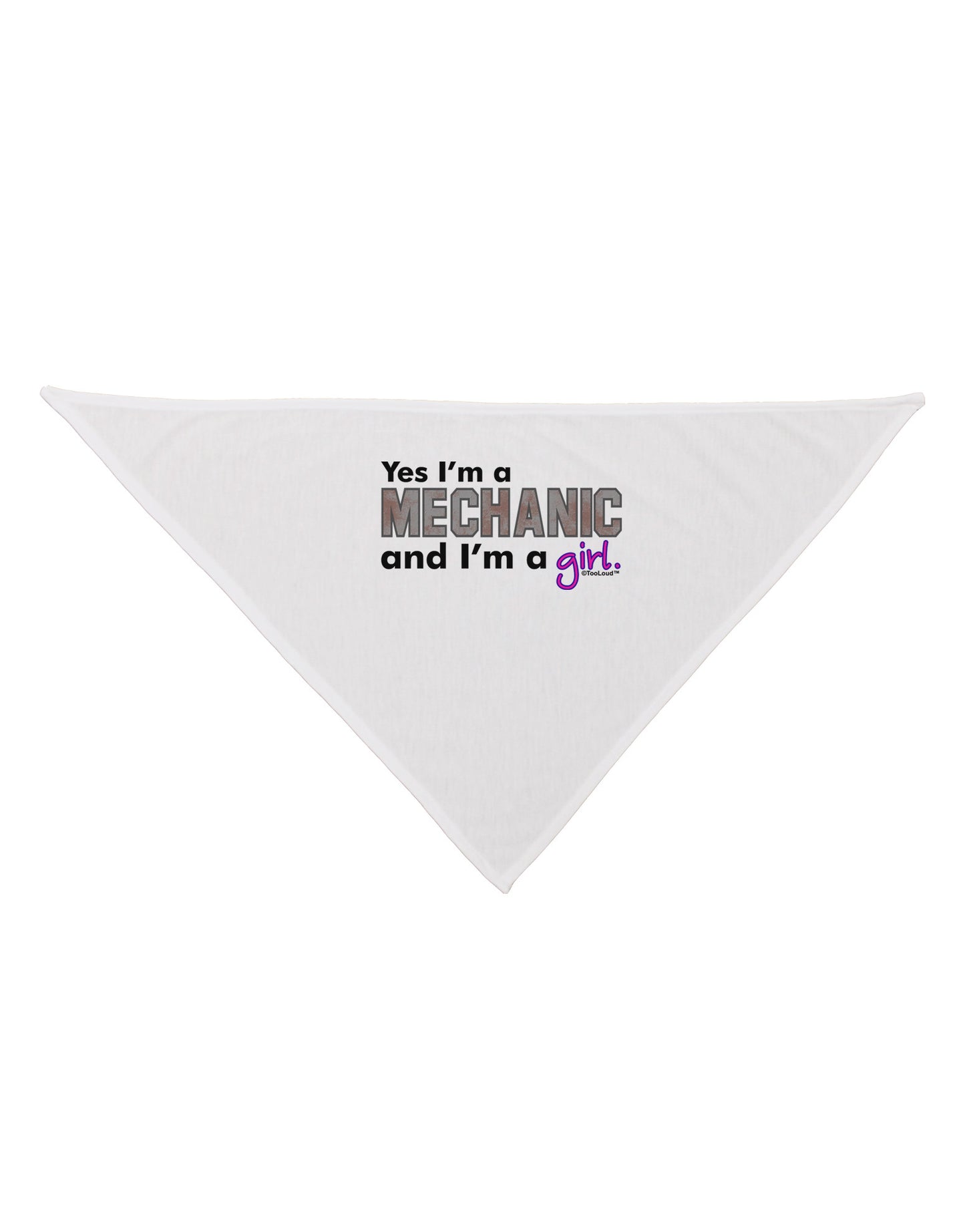 Yes I am a Mechanic Girl Dog Bandana 26-Dog Bandana-TooLoud-White-One-Size-Fits-Most-Davson Sales