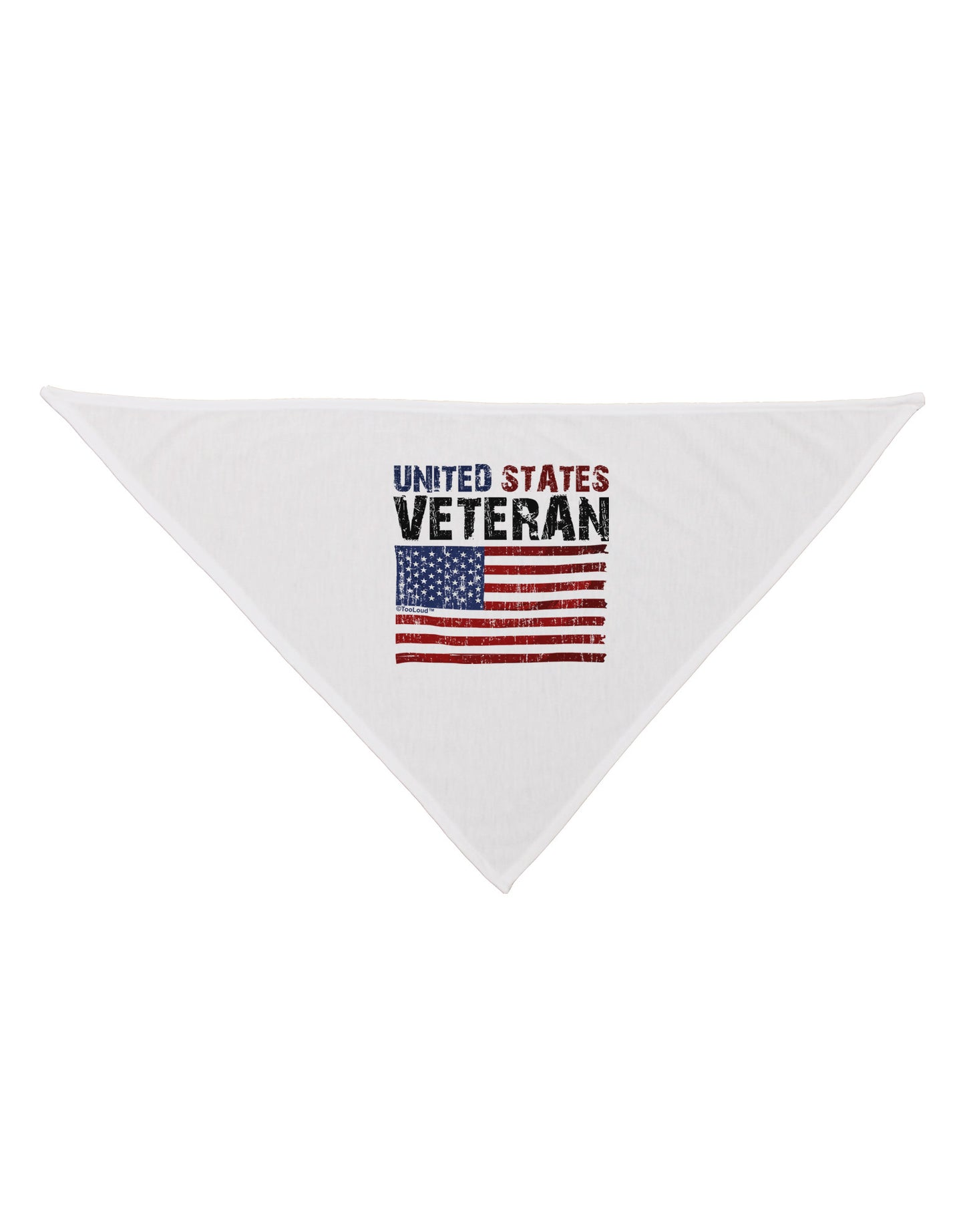 US Veteran Distressed Dog Bandana 26-Dog Bandana-TooLoud-White-One-Size-Fits-Most-Davson Sales