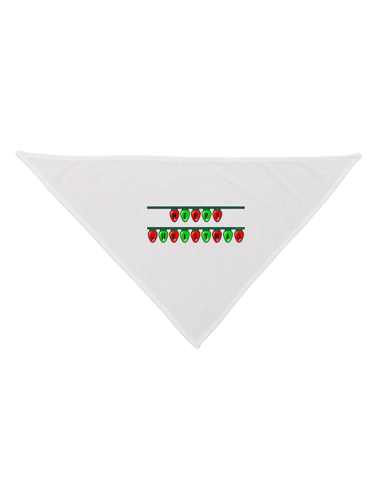 Merry Christmas Lights Red and Green Dog Bandana 26-Dog Bandana-TooLoud-White-One-Size-Fits-Most-Davson Sales