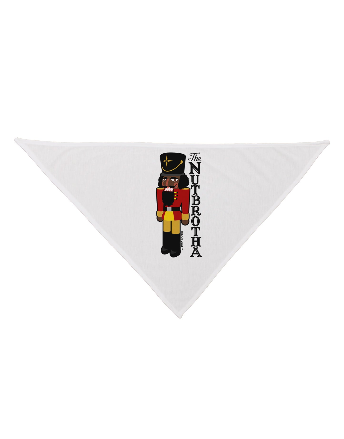 The Nutbrotha - Black Nutcracker Dog Bandana 26" by-Dog Bandana-TooLoud-White-One-Size-Fits-Most-Davson Sales