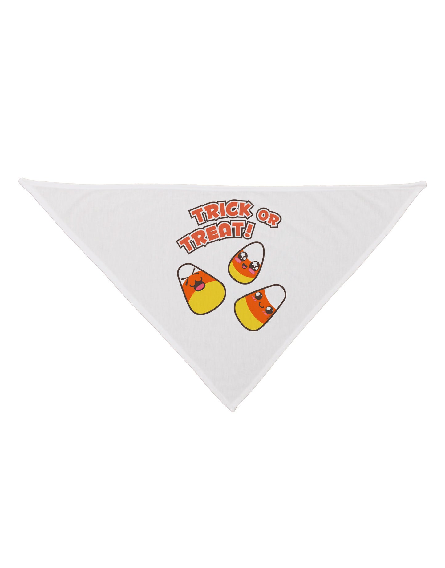 TooLoud Trick or Treat Cute Candy Corn Halloween Dog Bandana 26-Dog Bandana-TooLoud-White-One-Size-Fits-Most-Davson Sales