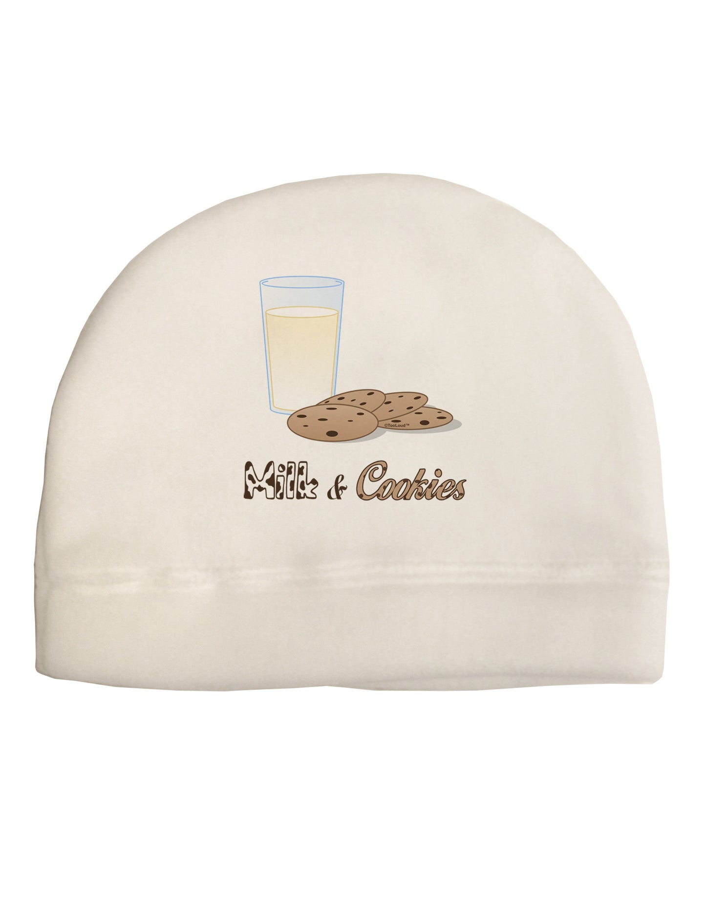 Milk and Cookies Design Text Adult Fleece Beanie Cap Hat-Beanie-TooLoud-White-One-Size-Fits-Most-Davson Sales