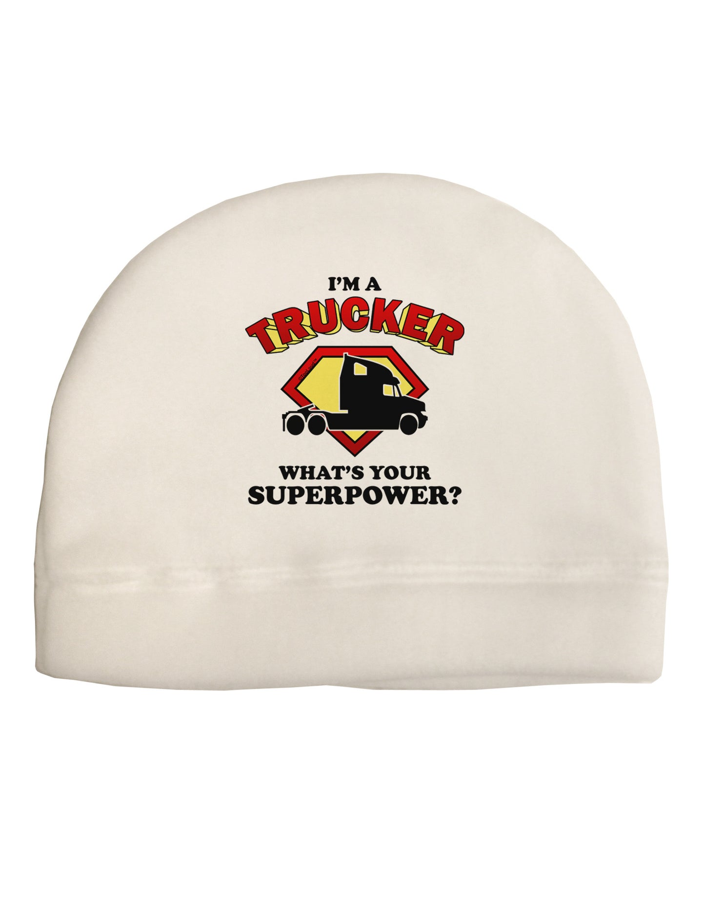 Trucker - Superpower Adult Fleece Beanie Cap Hat-Beanie-TooLoud-White-One-Size-Fits-Most-Davson Sales