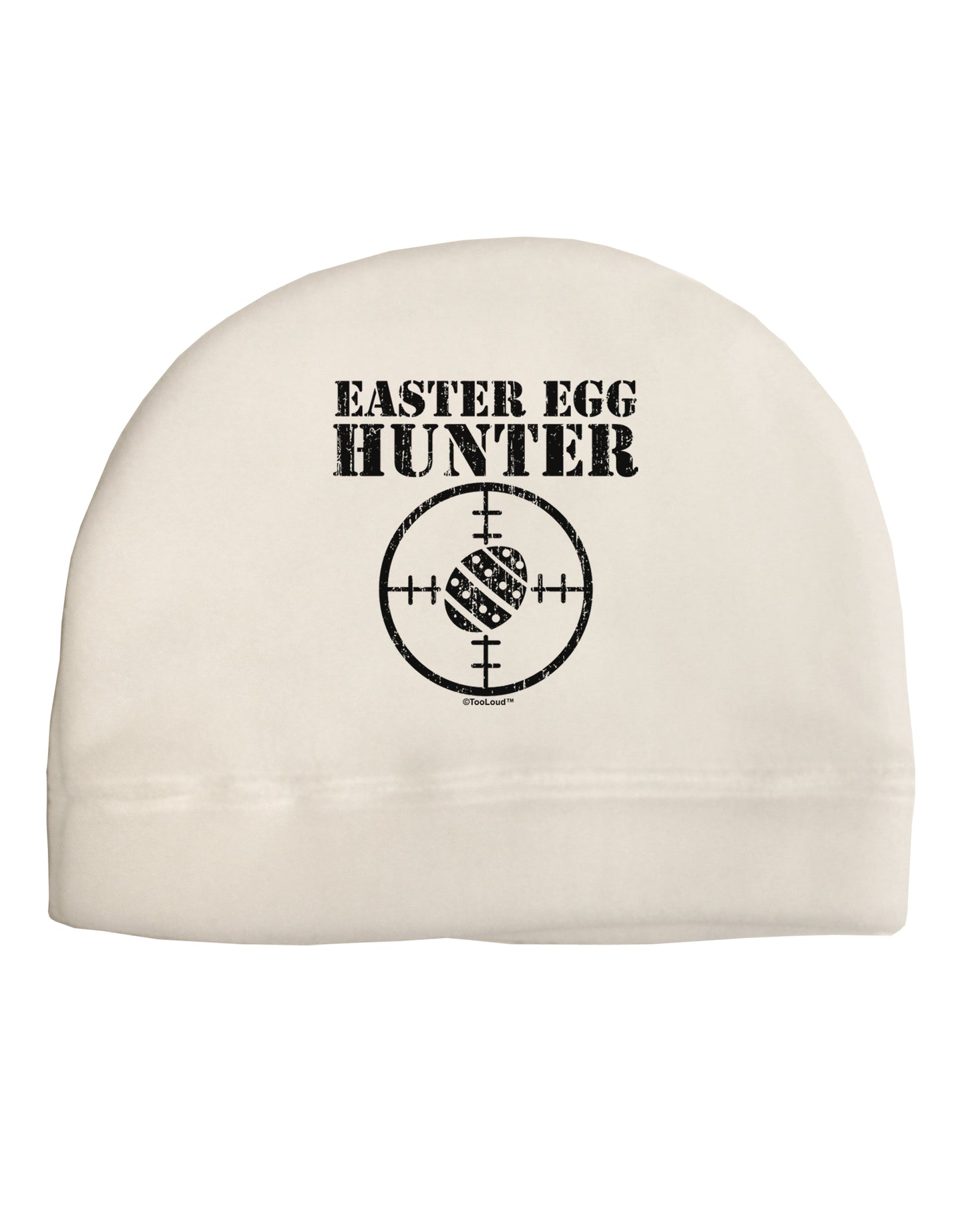 Easter Egg Hunter Distressed Adult Fleece Beanie Cap Hat by TooLoud-Beanie-TooLoud-White-One-Size-Fits-Most-Davson Sales