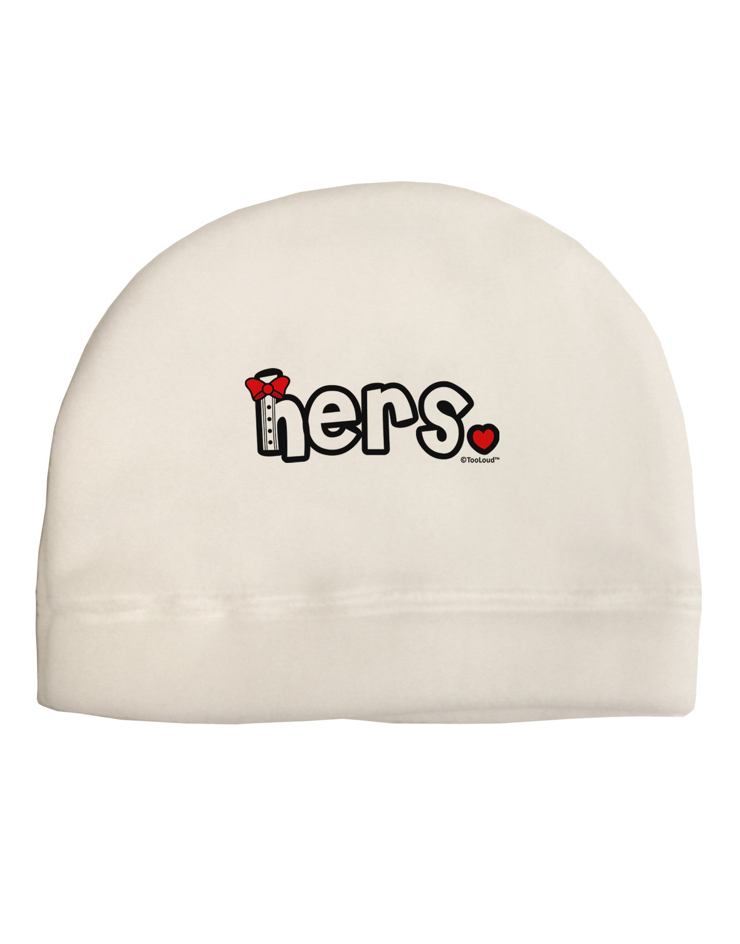 Matching His and Hers Design - Hers - Red Bow Tie Child Fleece Beanie Cap Hat by TooLoud-Beanie-TooLoud-White-One-Size-Fits-Most-Davson Sales