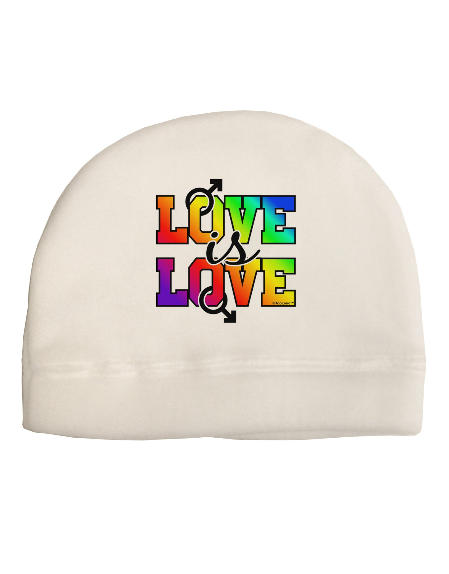 Love Is Love Gay Pride Adult Fleece Beanie Cap Hat-Beanie-TooLoud-White-One-Size-Fits-Most-Davson Sales