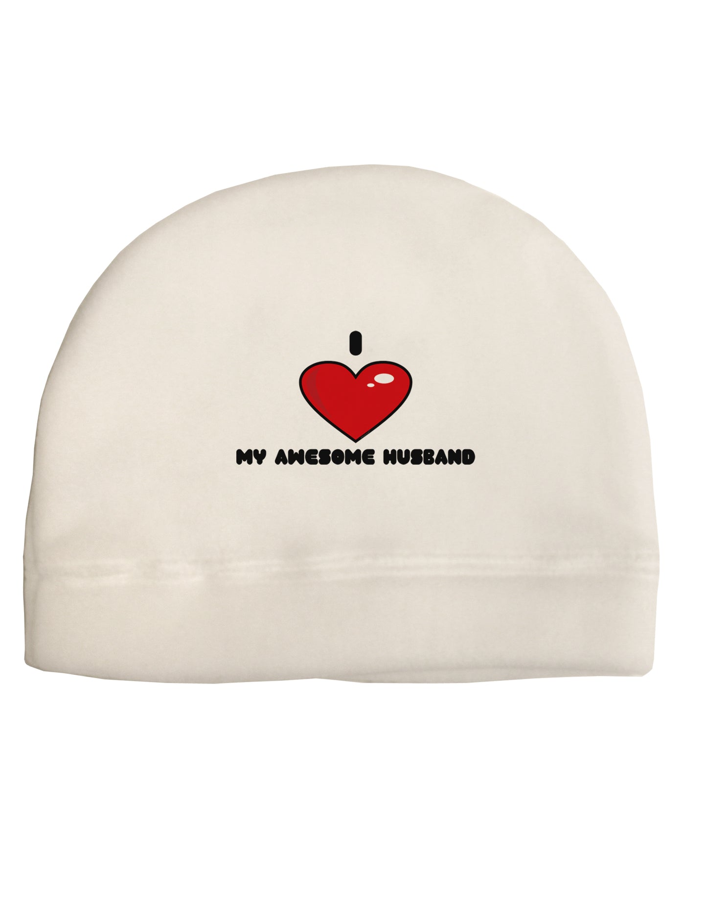 I Heart My Awesome Husband Adult Fleece Beanie Cap Hat by TooLoud-TooLoud-White-One-Size-Fits-Most-Davson Sales