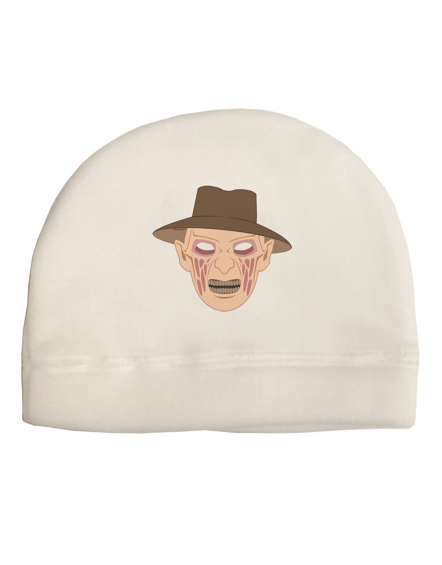 Scary Face With a Hat - Halloween Adult Fleece Beanie Cap Hat-Beanie-TooLoud-White-One-Size-Fits-Most-Davson Sales