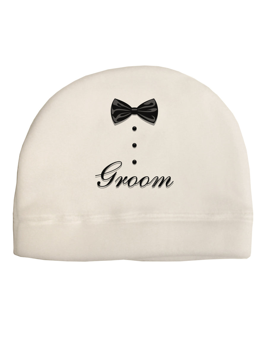 Tuxedo - Groom Adult Fleece Beanie Cap Hat-Beanie-TooLoud-White-One-Size-Fits-Most-Davson Sales