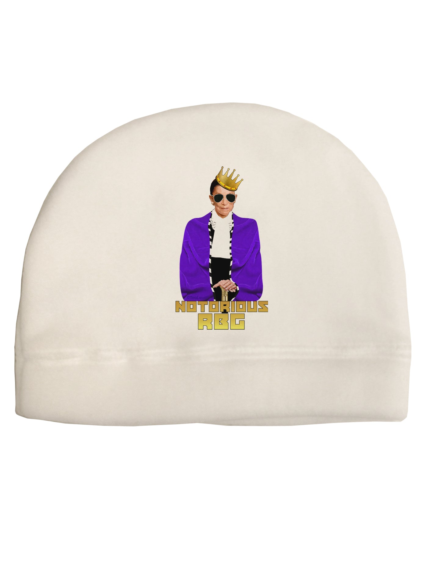Notorious RBG Adult Fleece Beanie Cap Hat by TooLoud-TooLoud-White-One-Size-Fits-Most-Davson Sales