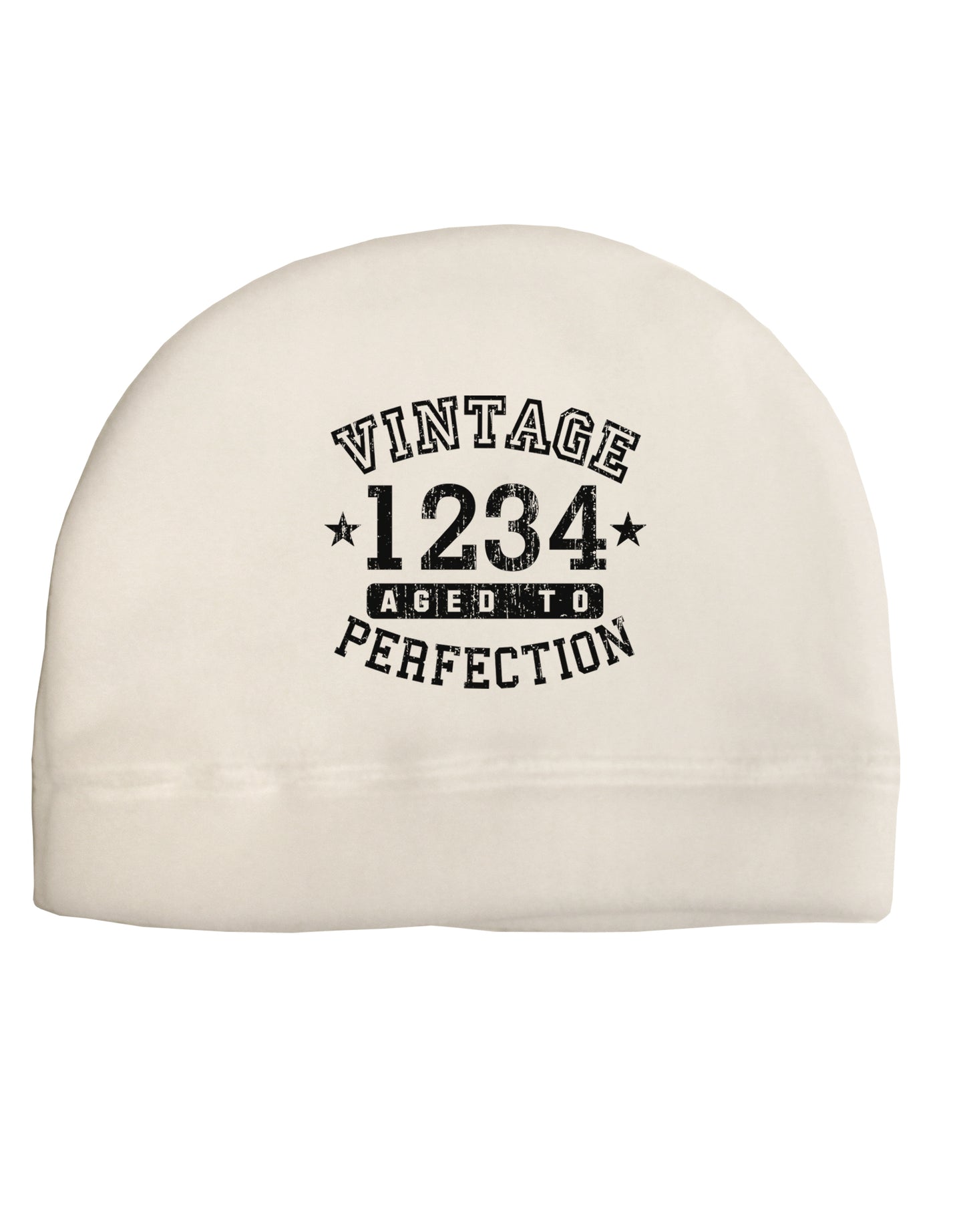 Personalized Vintage Birth Year Distressed Adult Fleece Beanie Cap Hat by TooLoud-TooLoud-White-One-Size-Fits-Most-Davson Sales