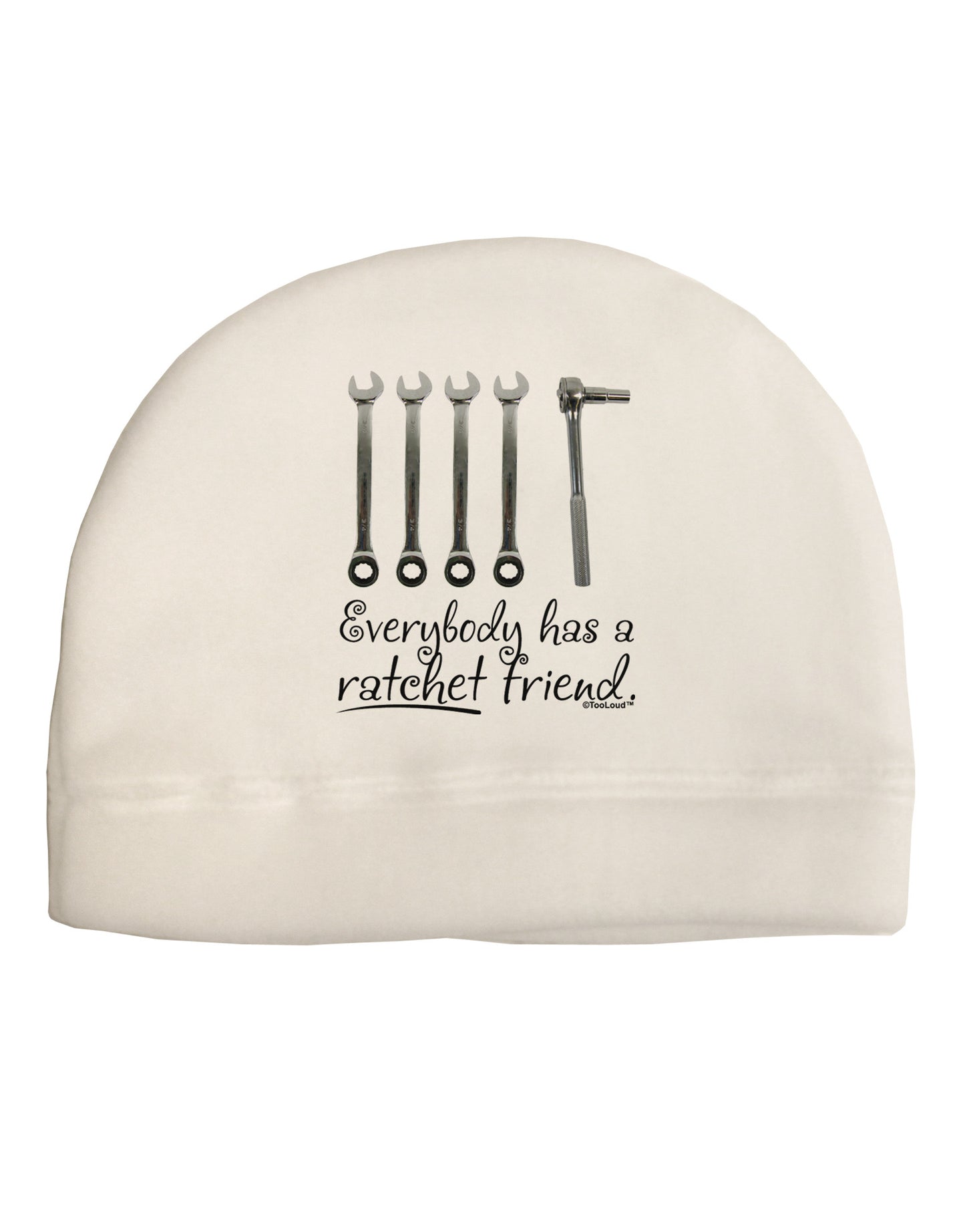 Ratchet Friend Adult Fleece Beanie Cap Hat-Beanie-TooLoud-White-One-Size-Fits-Most-Davson Sales