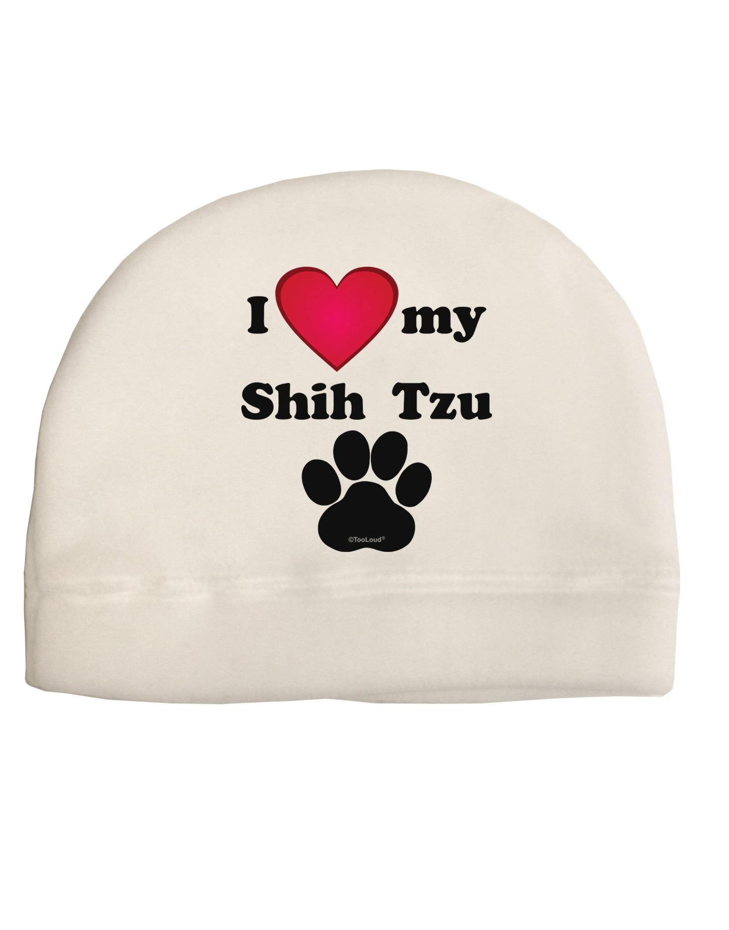 I Heart My Shih Tzu Adult Fleece Beanie Cap Hat by TooLoud-TooLoud-White-One-Size-Fits-Most-Davson Sales