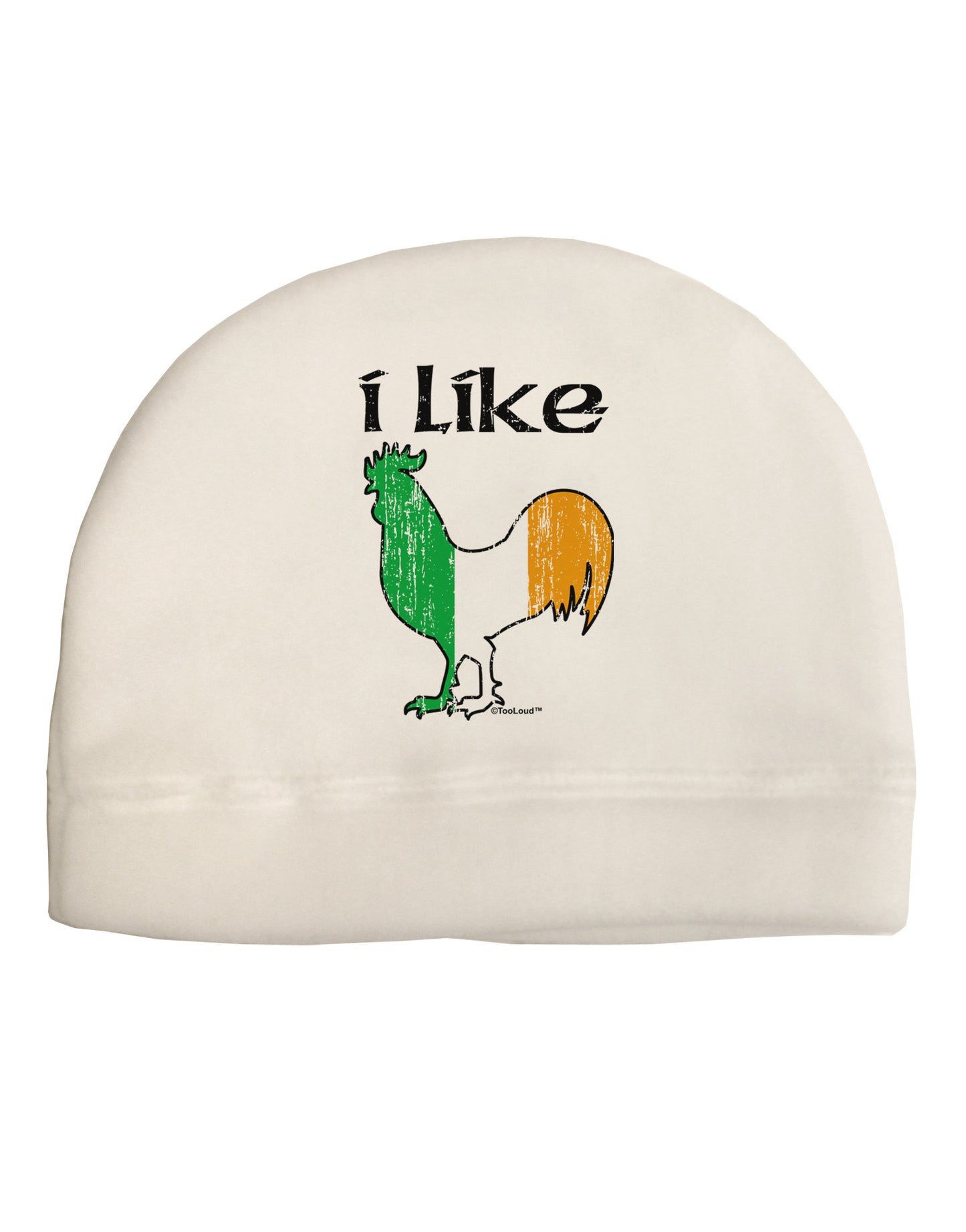 I Like Irish Rooster Silhouette Adult Fleece Beanie Cap Hat by TooLoud-Beanie-TooLoud-White-One-Size-Fits-Most-Davson Sales
