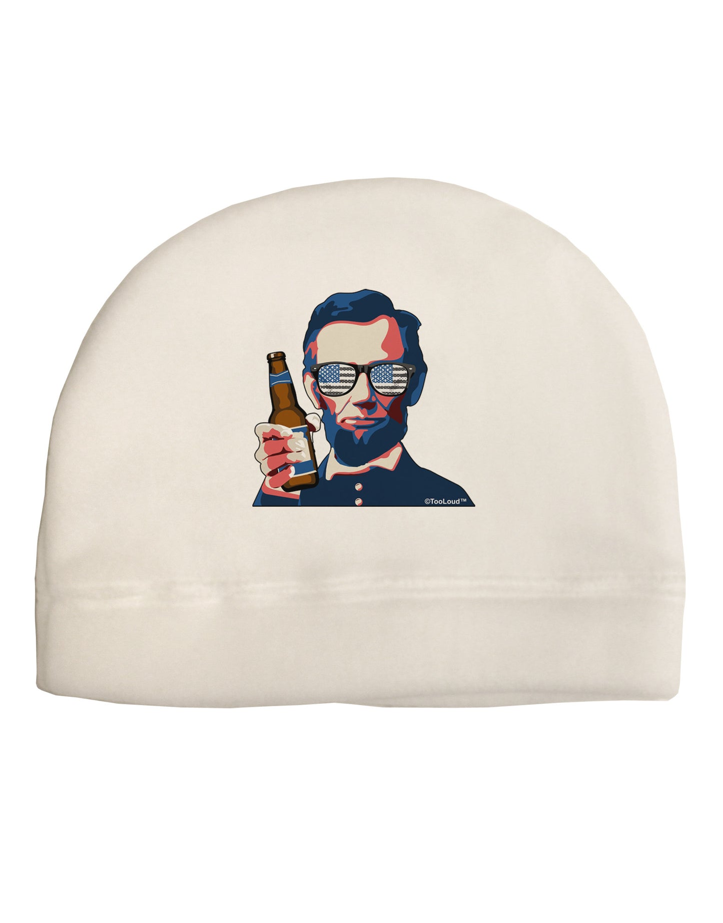 Abraham Drinkoln Adult Fleece Beanie Cap Hat-Beanie-TooLoud-White-One-Size-Fits-Most-Davson Sales