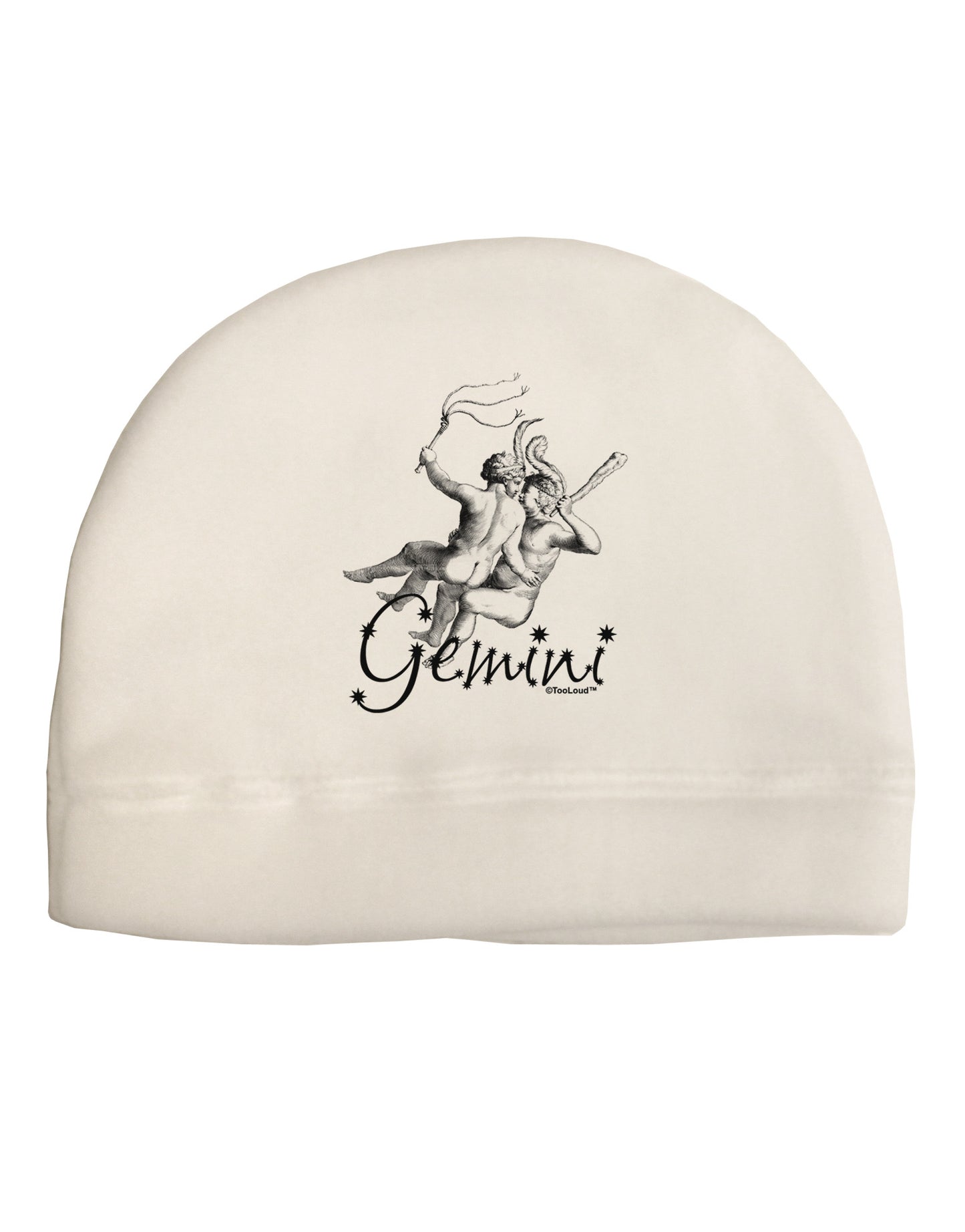 Gemini Illustration Adult Fleece Beanie Cap Hat-Beanie-TooLoud-White-One-Size-Fits-Most-Davson Sales