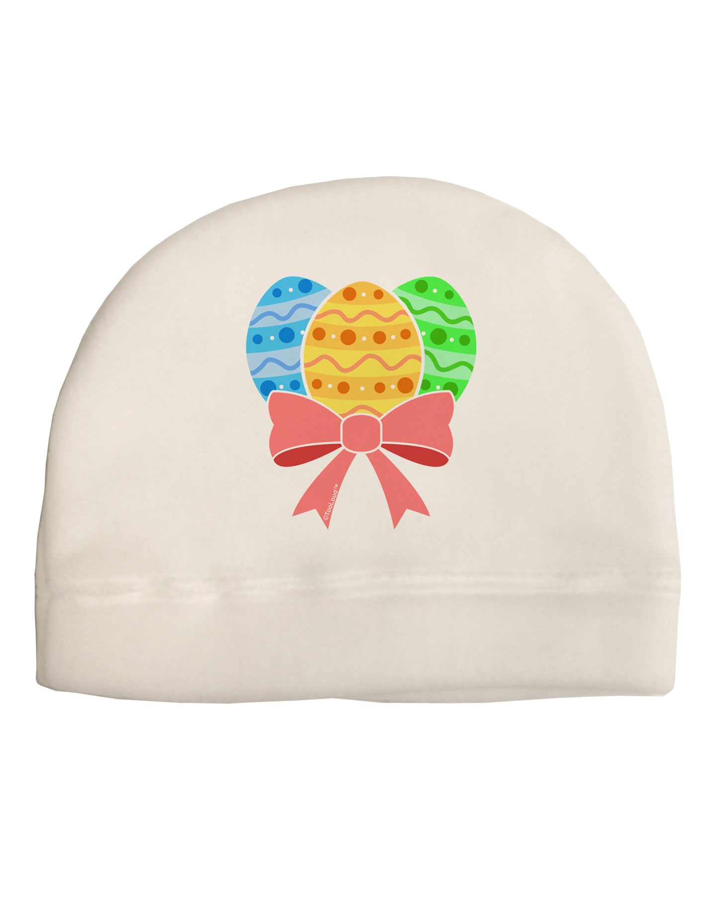 Easter Eggs With Bow Adult Fleece Beanie Cap Hat by TooLoud-Beanie-TooLoud-White-One-Size-Fits-Most-Davson Sales