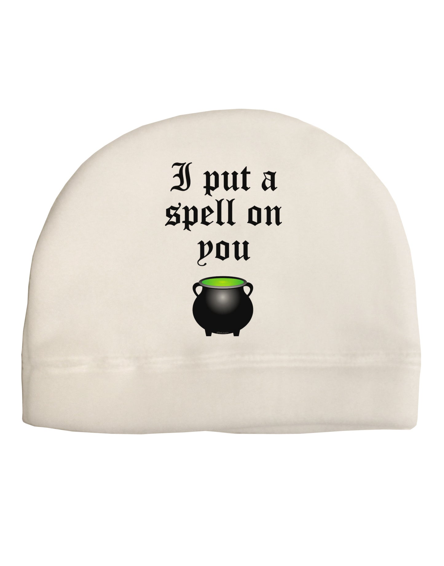 I Put A Spell On You Witches Cauldron Halloween Adult Fleece Beanie Cap Hat-Beanie-TooLoud-White-One-Size-Fits-Most-Davson Sales