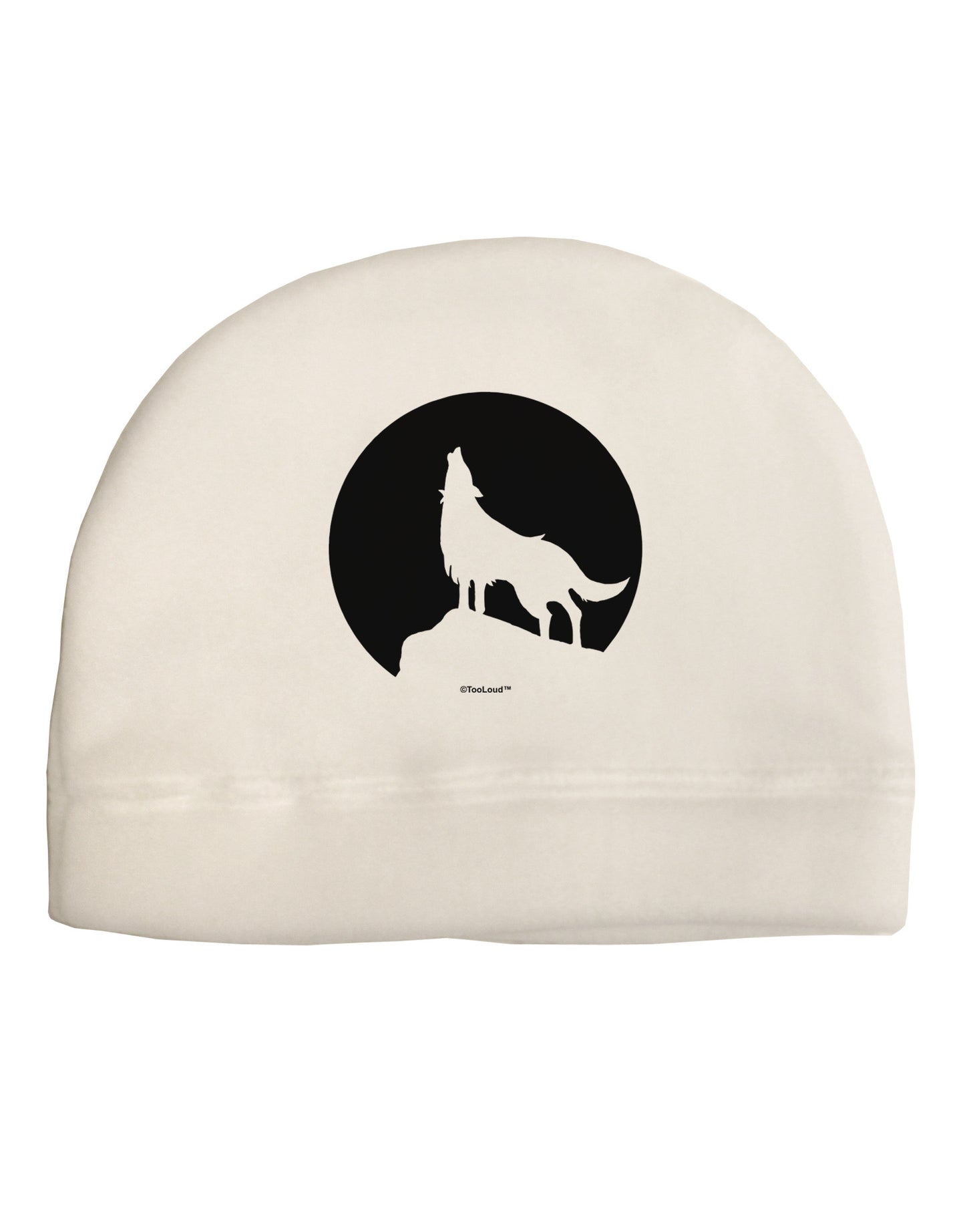 Wolf Howling at the Moon - Design #1 Adult Fleece Beanie Cap Hat by TooLoud-Beanie-TooLoud-White-One-Size-Fits-Most-Davson Sales