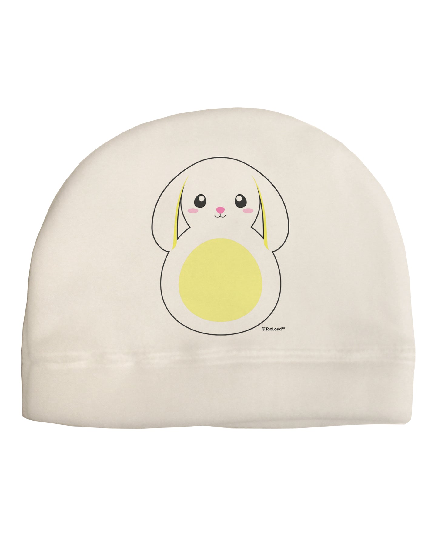 Cute Bunny with Floppy Ears - Yellow Adult Fleece Beanie Cap Hat by TooLoud-Beanie-TooLoud-White-One-Size-Fits-Most-Davson Sales