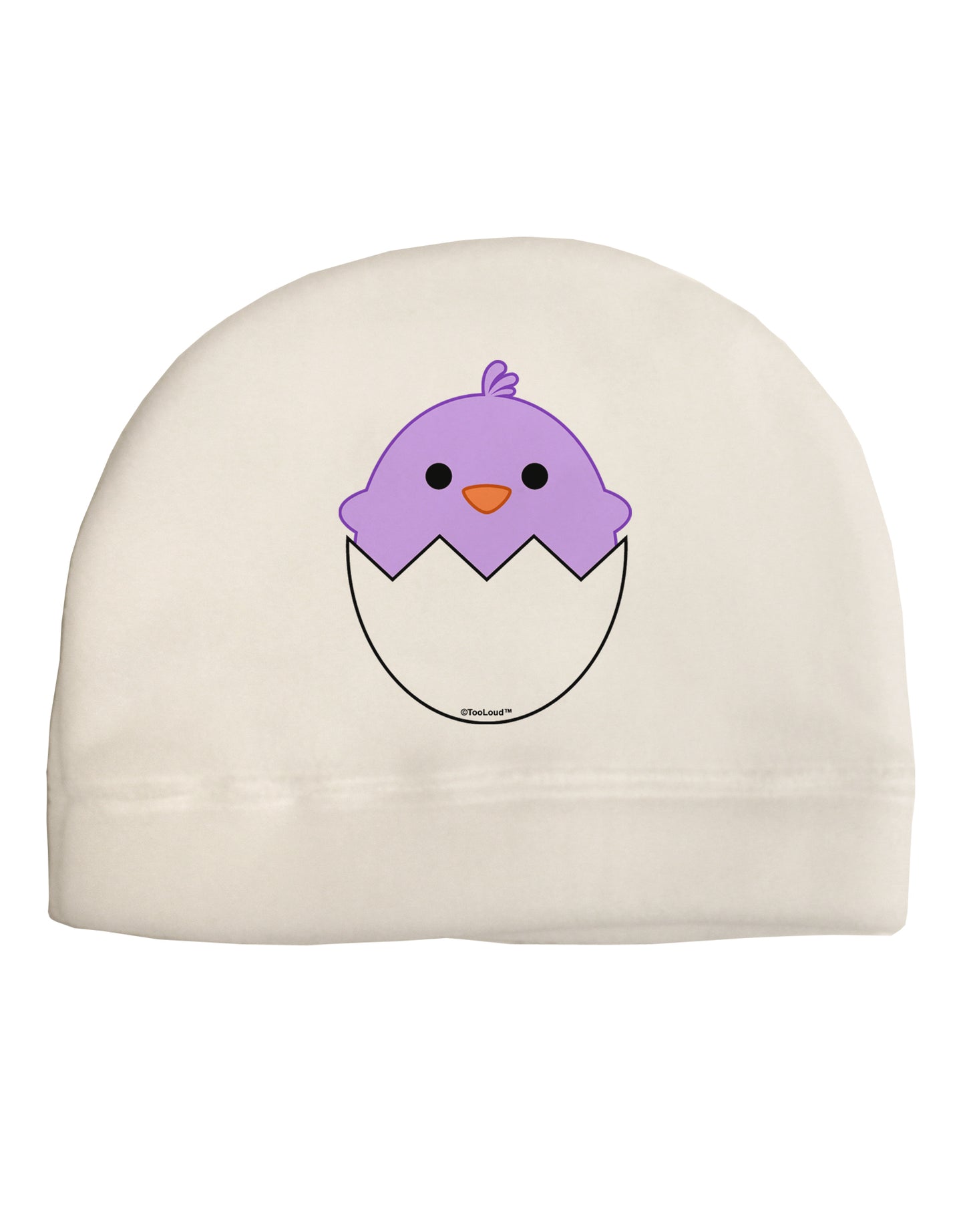 Cute Hatching Chick - Purple Adult Fleece Beanie Cap Hat by TooLoud-Beanie-TooLoud-White-One-Size-Fits-Most-Davson Sales