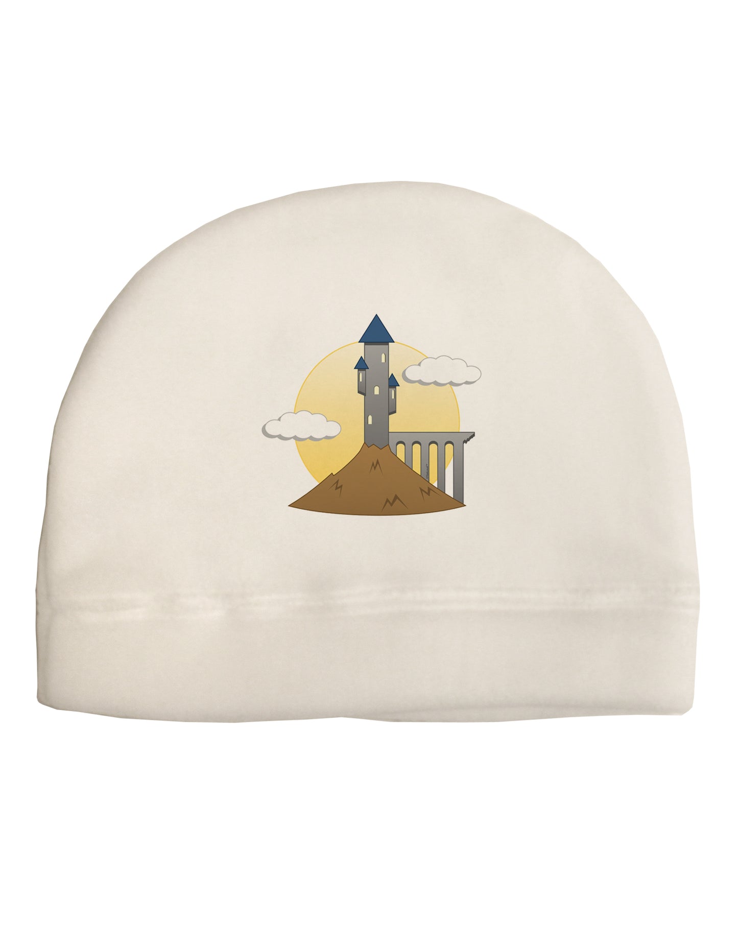 Moonlit Wizard Tower - Halloween Adult Fleece Beanie Cap Hat-Beanie-TooLoud-White-One-Size-Fits-Most-Davson Sales