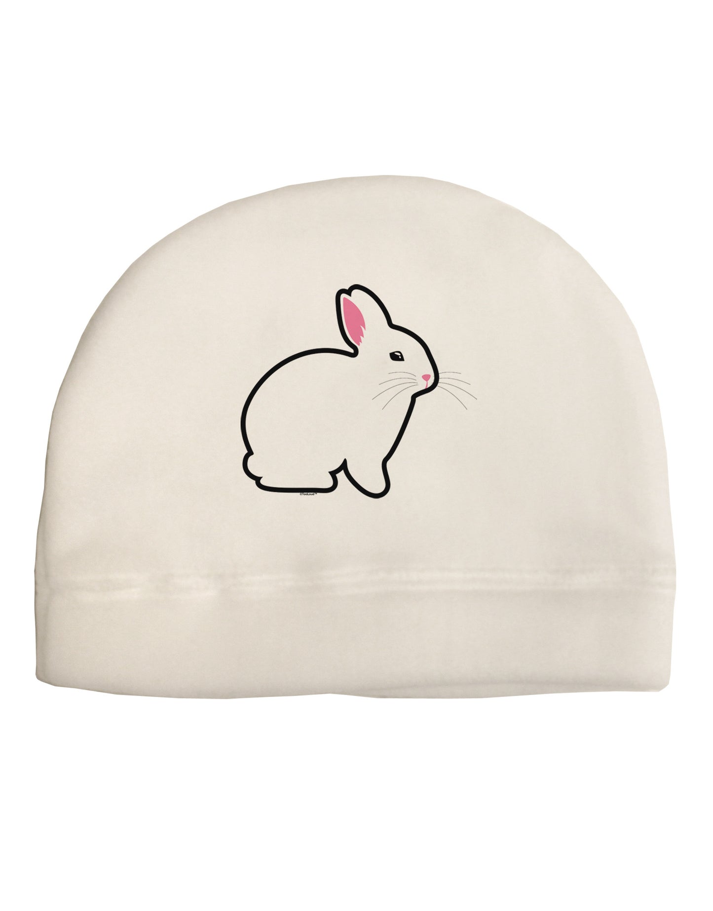 Cute Bunny Rabbit Easter Adult Fleece Beanie Cap Hat-Beanie-TooLoud-White-One-Size-Fits-Most-Davson Sales