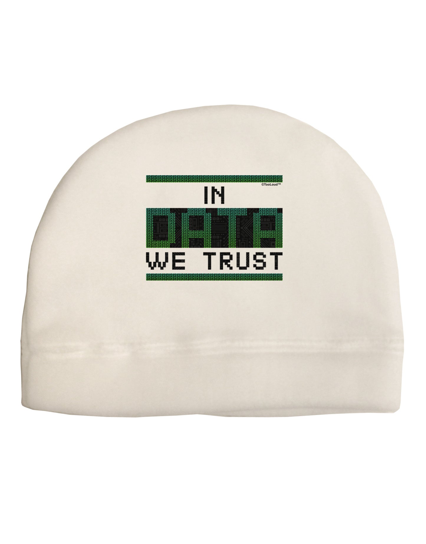 In Data We Trust Adult Fleece Beanie Cap Hat-Beanie-TooLoud-White-One-Size-Fits-Most-Davson Sales