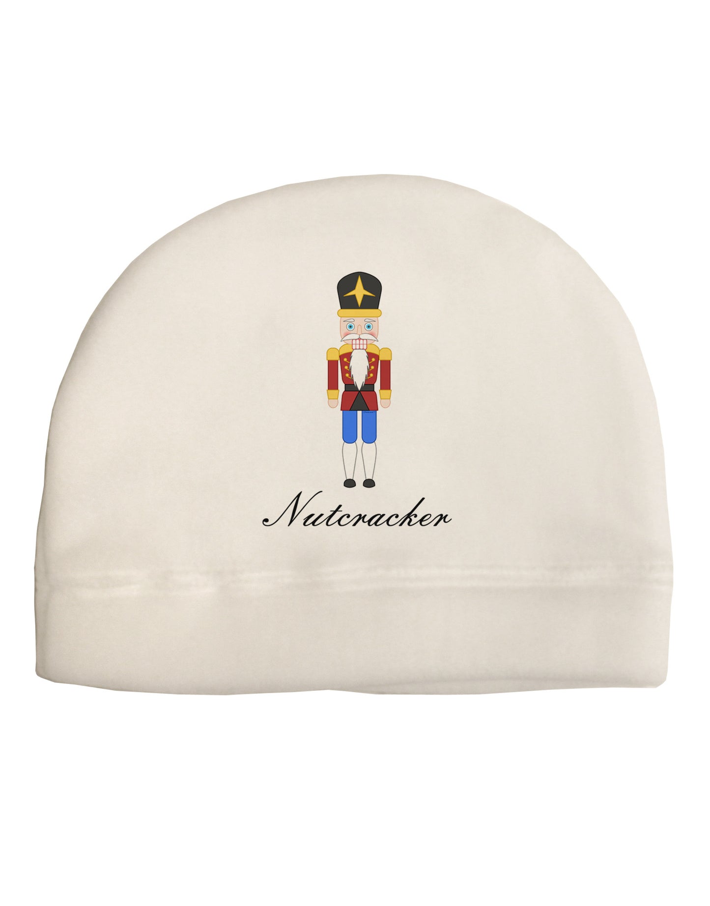Nutcracker Design - Red Gold Black Text Adult Fleece Beanie Cap Hat-Beanie-TooLoud-White-One-Size-Fits-Most-Davson Sales