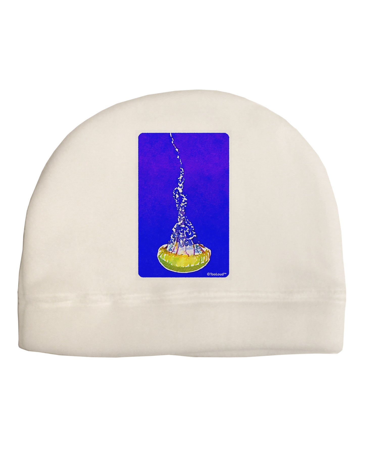 Solo Jellyfish Watercolor Adult Fleece Beanie Cap Hat-Beanie-TooLoud-White-One-Size-Fits-Most-Davson Sales