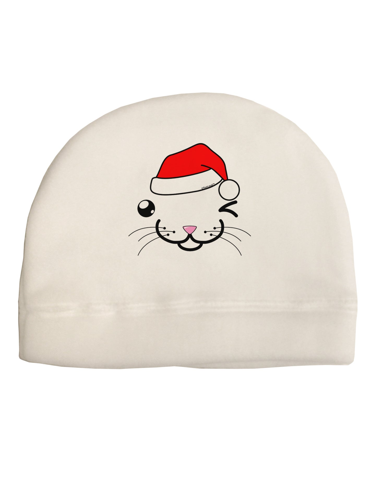 Kyu-T Face Kattio Santa Hat Boy Cat Adult Fleece Beanie Cap Hat-Beanie-TooLoud-White-One-Size-Fits-Most-Davson Sales