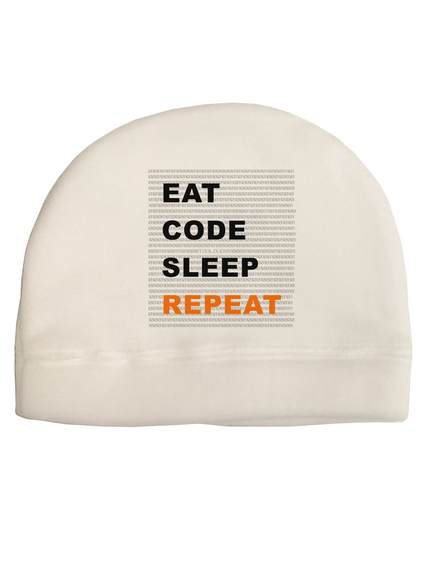 Eat Sleep Code Repeat Adult Fleece Beanie Cap Hat by TooLoud-TooLoud-White-One-Size-Fits-Most-Davson Sales