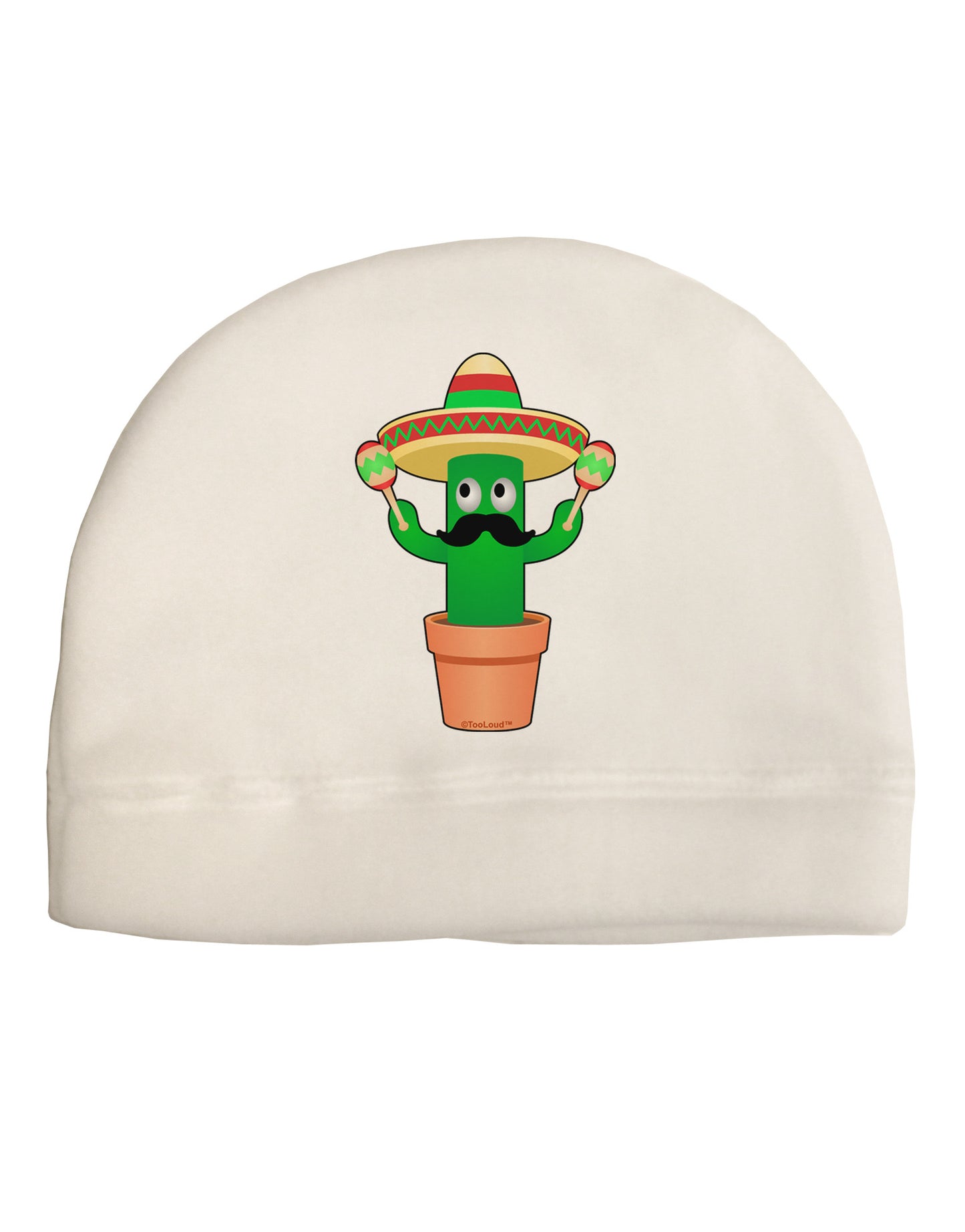 Fiesta Cactus Adult Fleece Beanie Cap Hat-Beanie-TooLoud-White-One-Size-Fits-Most-Davson Sales