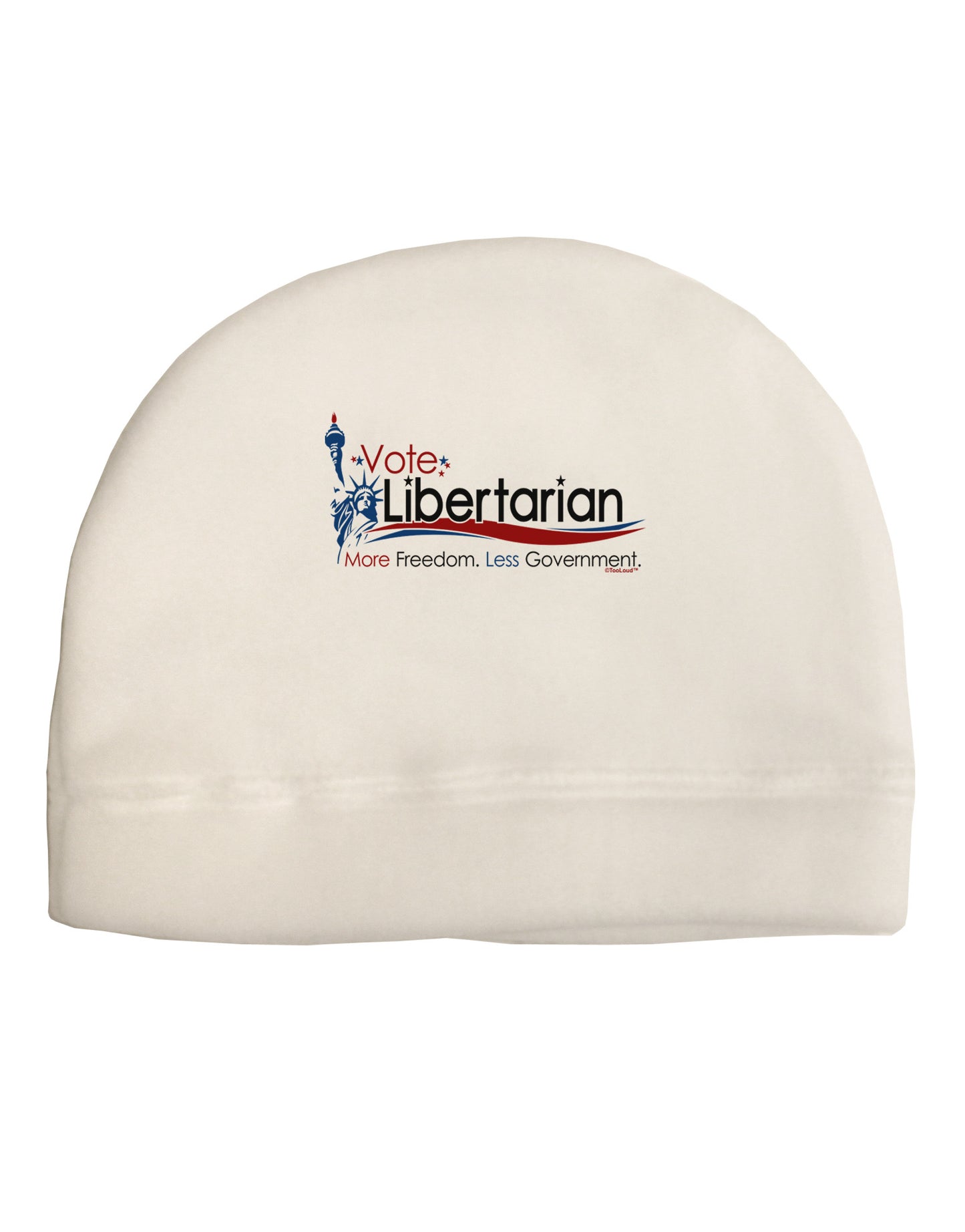 Libertarian Slogan Adult Fleece Beanie Cap Hat-Beanie-TooLoud-White-One-Size-Fits-Most-Davson Sales