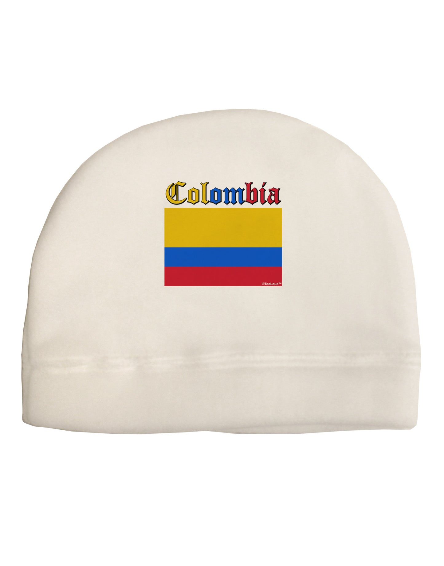 Colombia Flag Adult Fleece Beanie Cap Hat-Beanie-TooLoud-White-One-Size-Fits-Most-Davson Sales