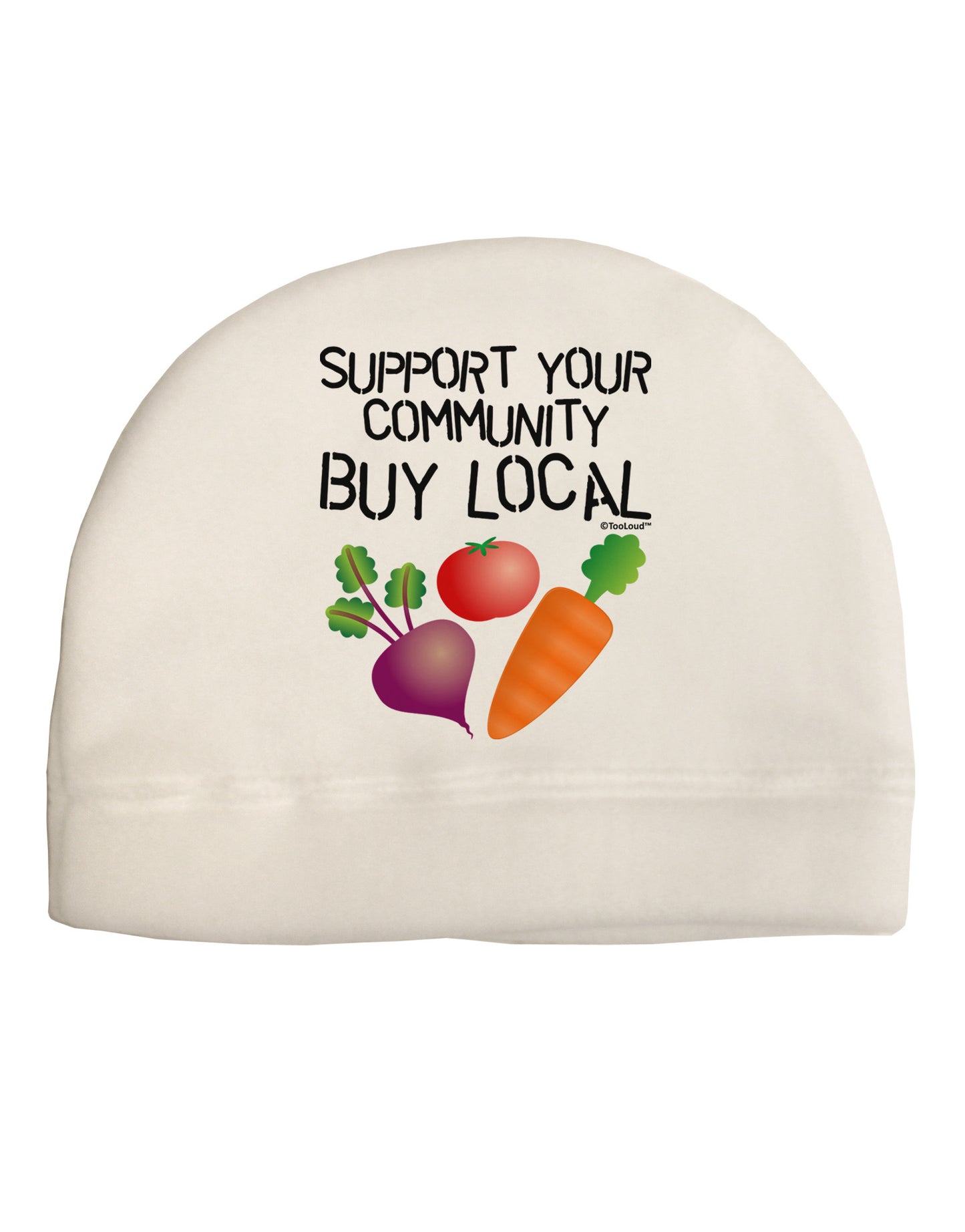 Support Your Community - Buy Local Adult Fleece Beanie Cap Hat-Beanie-TooLoud-White-One-Size-Fits-Most-Davson Sales