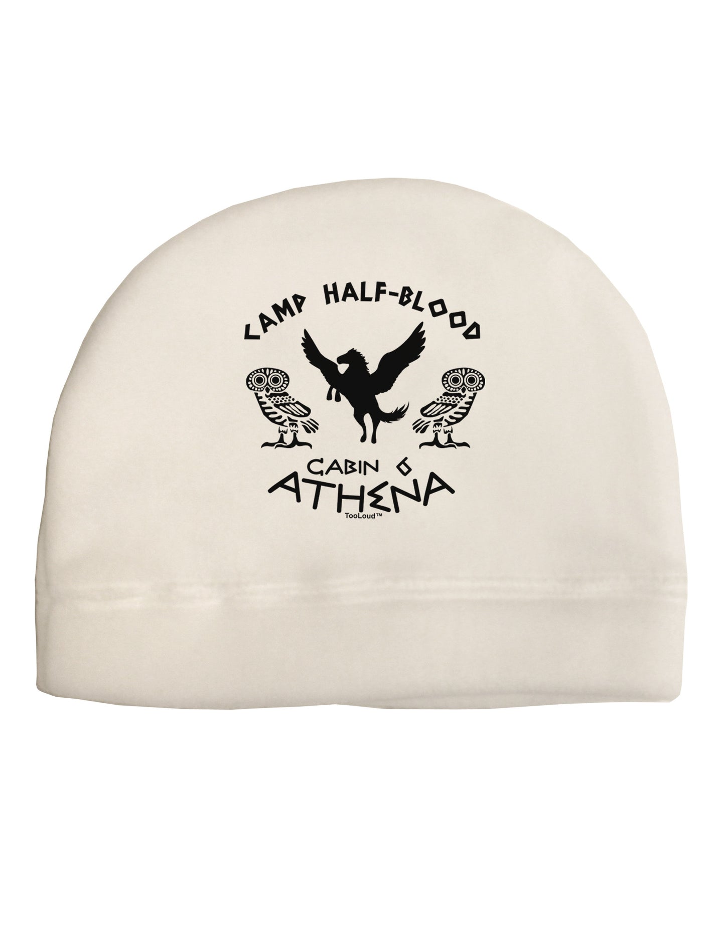 Camp Half Blood Cabin 6 Athena Adult Fleece Beanie Cap Hat by-Beanie-TooLoud-White-One-Size-Fits-Most-Davson Sales