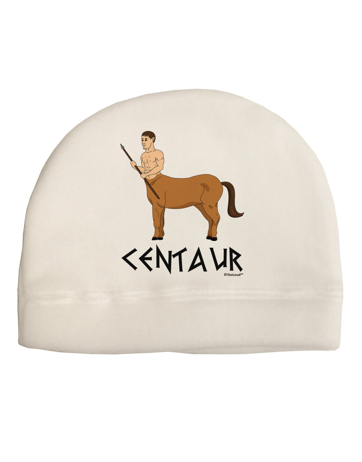 Greek Mythology Centaur Design - Color - Text Adult Fleece Beanie Cap Hat by TooLoud-Beanie-TooLoud-White-One-Size-Fits-Most-Davson Sales