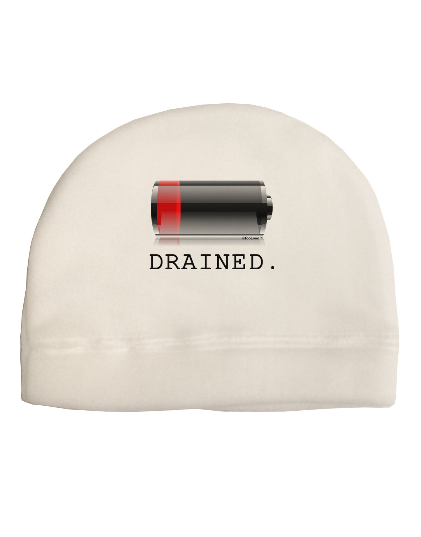 Battery Drained Adult Fleece Beanie Cap Hat-Beanie-TooLoud-White-One-Size-Fits-Most-Davson Sales