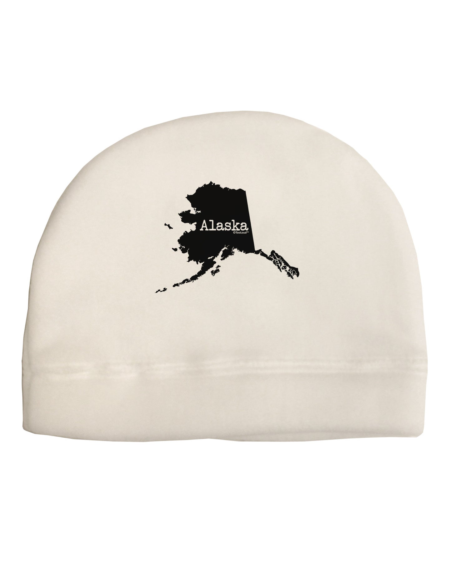 Alaska - United States Shape Child Fleece Beanie Cap Hat by TooLoud-Beanie-TooLoud-White-One-Size-Fits-Most-Davson Sales