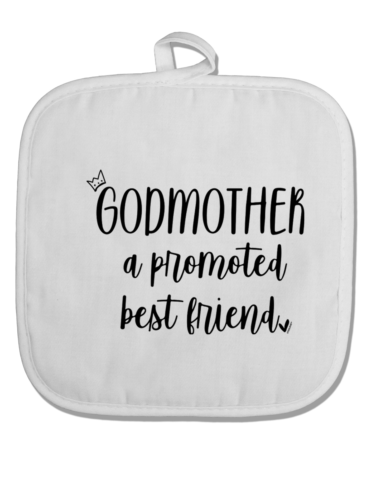TooLoud Godmother White Fabric Pot Holder Hot Pad-PotHolders-TooLoud-Davson Sales