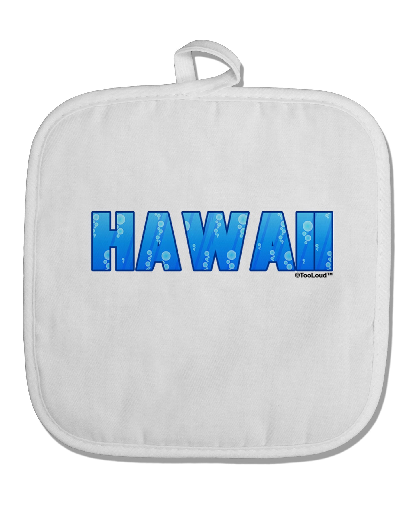 Hawaii Ocean Bubbles White Fabric Pot Holder Hot Pad by TooLoud-Pot Holder-TooLoud-White-Davson Sales