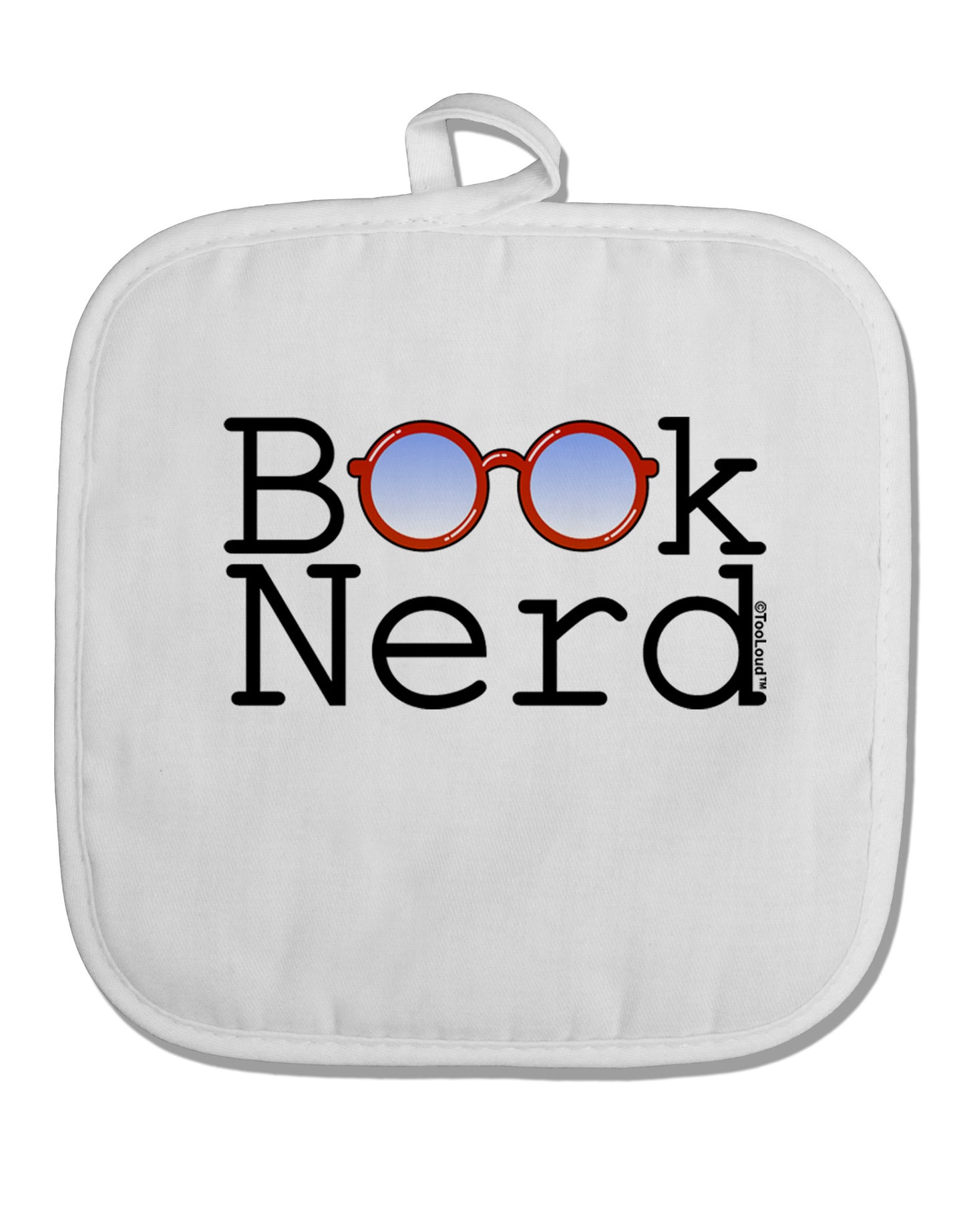 Book Nerd White Fabric Pot Holder Hot Pad-Pot Holder-TooLoud-White-Davson Sales