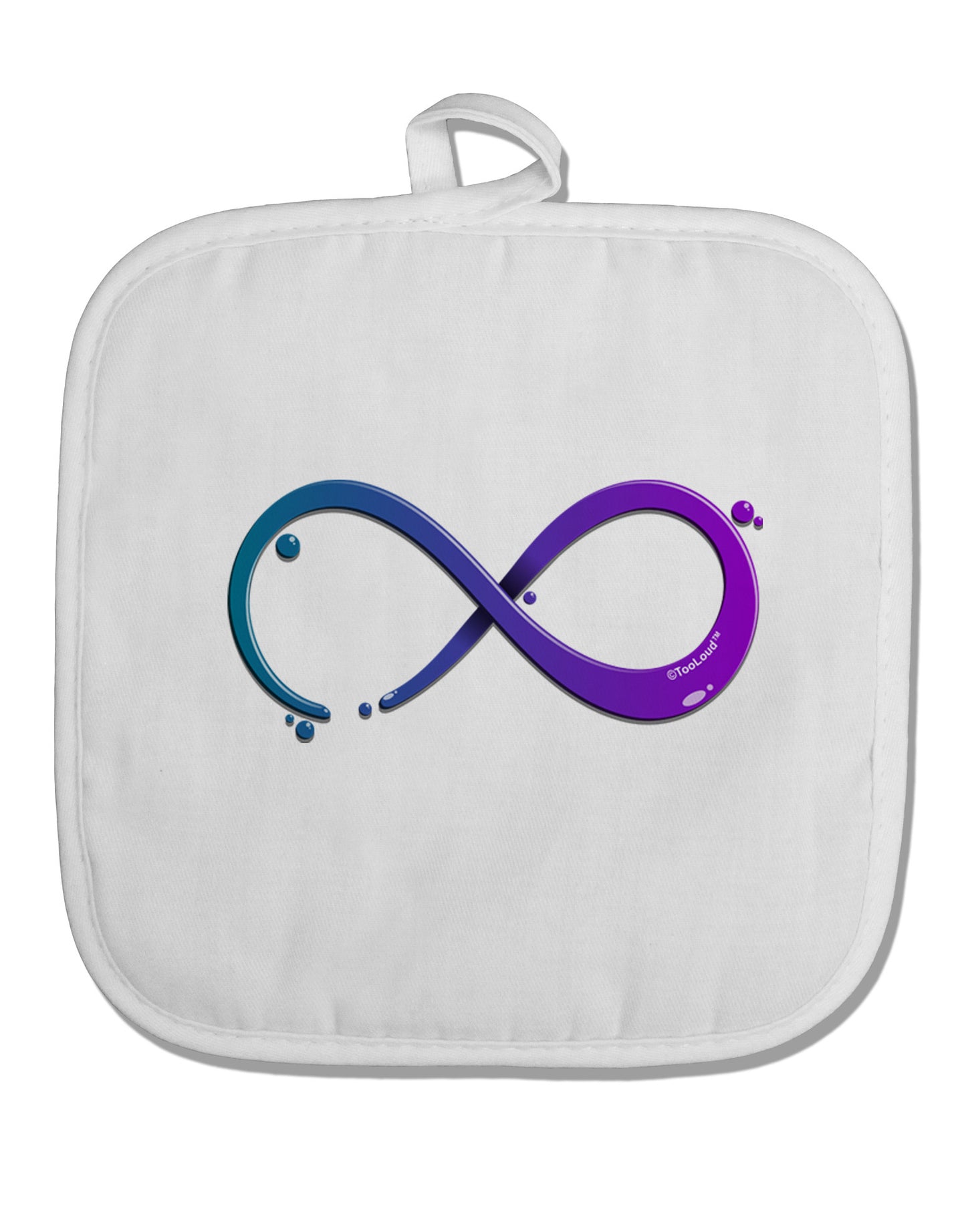 Painted Infinity White Fabric Pot Holder Hot Pad-Pot Holder-TooLoud-White-Davson Sales