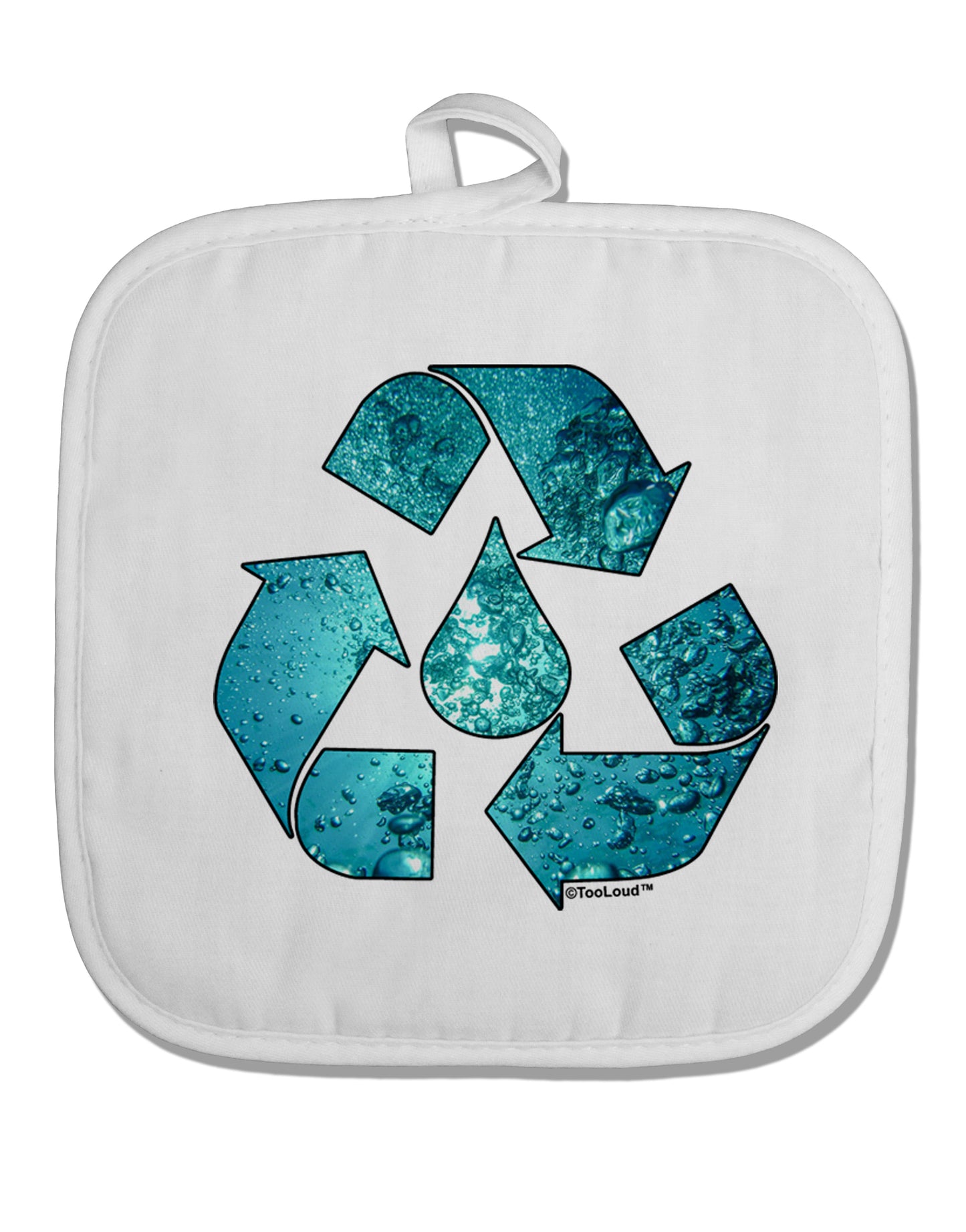 Water Conservation White Fabric Pot Holder Hot Pad by TooLoud-Pot Holder-TooLoud-White-Davson Sales