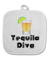 Tequila Diva - Cinco de Mayo Design White Fabric Pot Holder Hot Pad by TooLoud-Pot Holder-TooLoud-White-Davson Sales