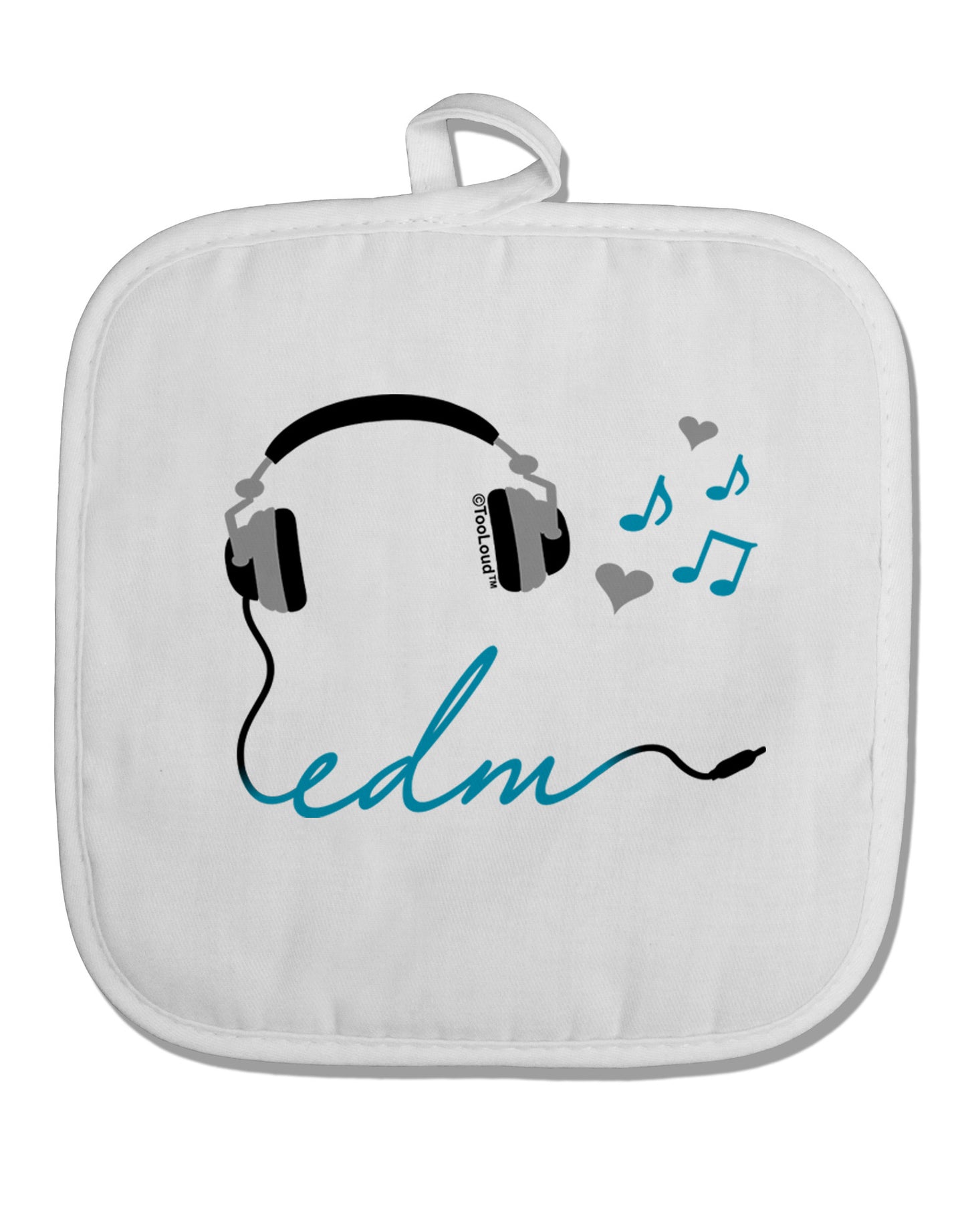 EDM Cord Blue White Fabric Pot Holder Hot Pad-Pot Holder-TooLoud-White-Davson Sales