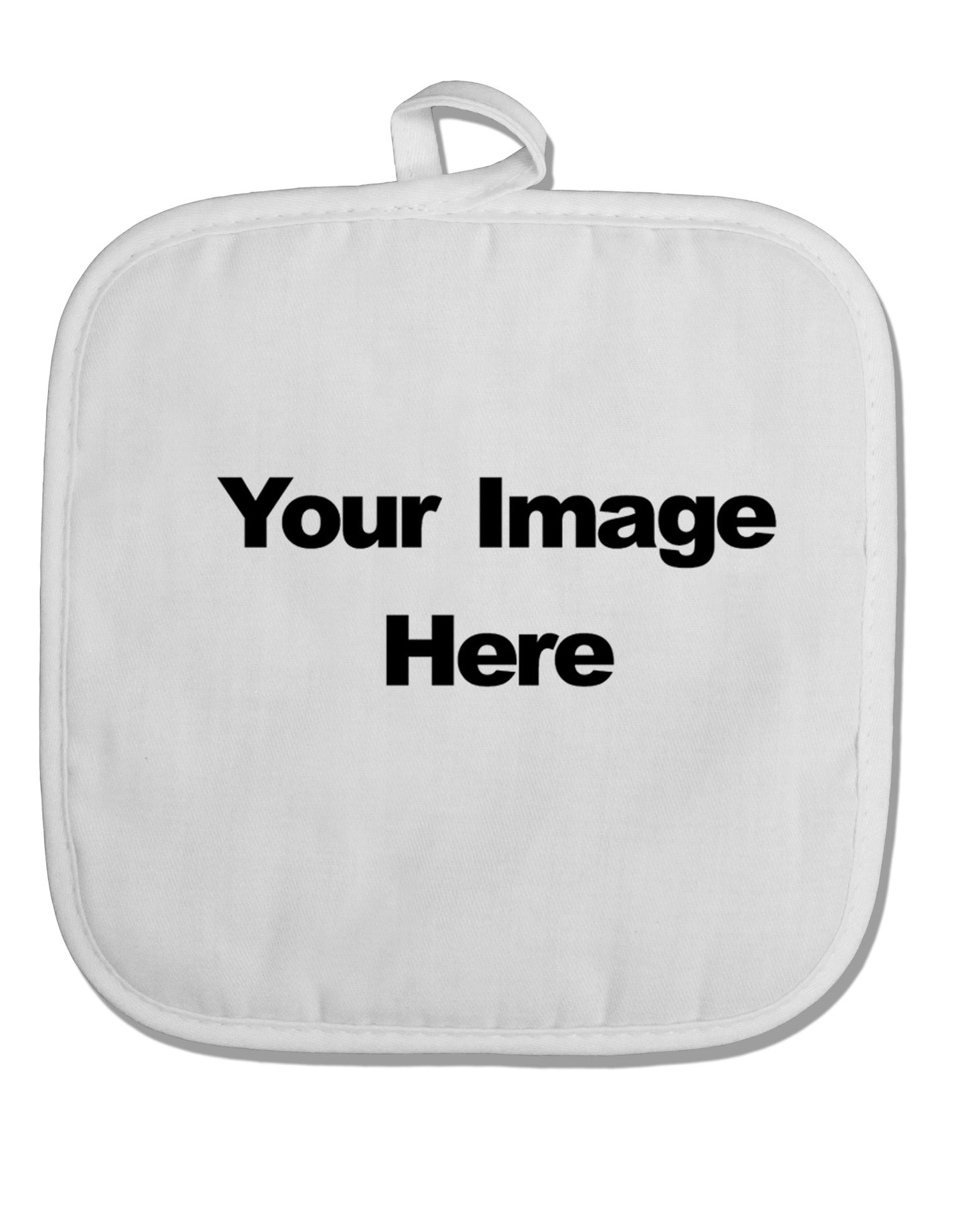 Custom Personalized Image and Text Fabric Pot Holder Hot Pad-Pot Holder-TooLoud-White-Davson Sales