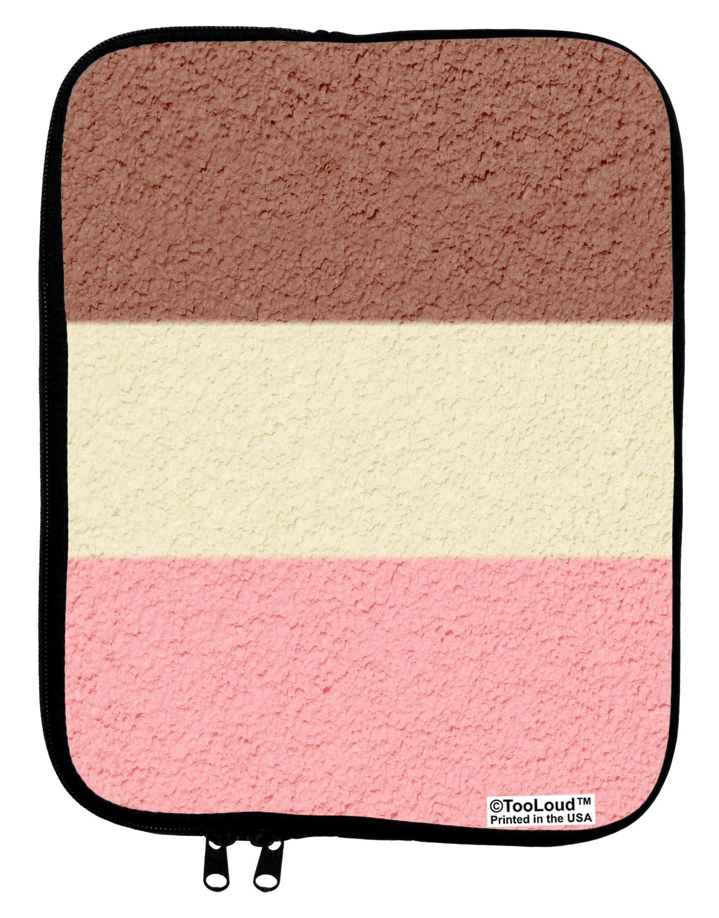 Horizontal Neapolitan Ice Cream 9 x 11.5 Tablet Sleeve All Over Print by TooLoud-TooLoud-White-Black-Davson Sales