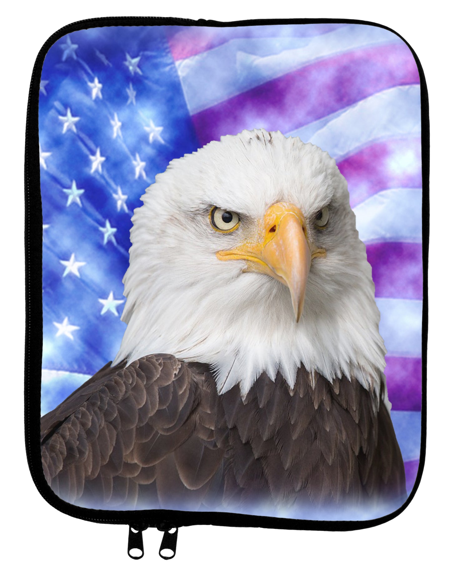 All American Eagle All Over 9 x 11.5 Tablet Sleeve All Over Print by TooLoud-TooLoud-White-Black-Davson Sales